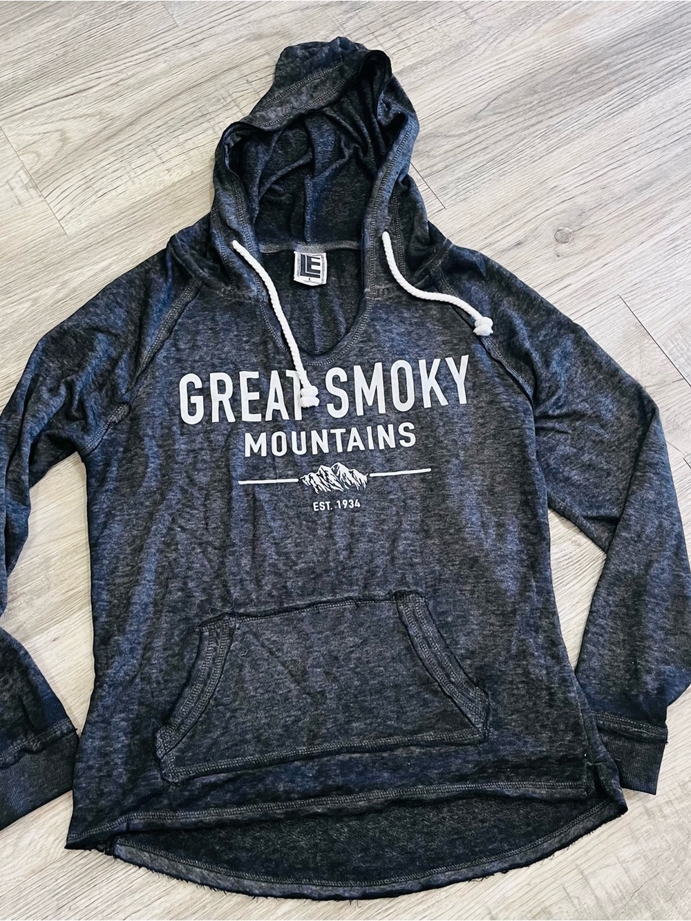 Great Smoky Mountains Women's Charcoal Hooded Sweatshirt